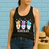 Cute Easter Day Gnome Love Lunch Lady  Matching Women's Tank Top thumb 2