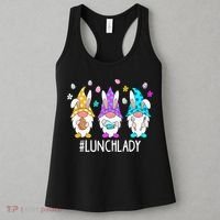 Cute Easter Day Gnome Love Lunch Lady  Matching Women's Tank Top thumb 3