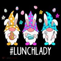 Cute Easter Day Gnome Love Lunch Lady  Matching Toddler Hoodie thumb 2