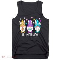 Cute Easter Day Gnome Love Lunch Lady  Matching Tank Top thumb 0