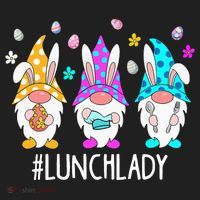 Cute Easter Day Gnome Love Lunch Lady  Matching Golf Towel thumb 3