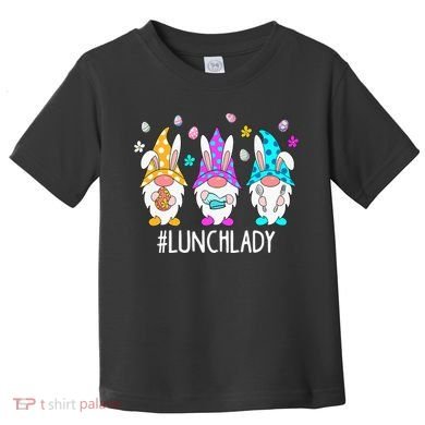 Cute Easter Day Gnome Love Lunch Lady  Matching Toddler T-Shirt