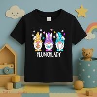 Cute Easter Day Gnome Love Lunch Lady  Matching Toddler T-Shirt thumb 3