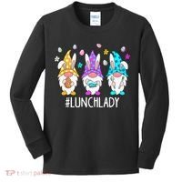 Cute Easter Day Gnome Love Lunch Lady  Matching Kids Long Sleeve Shirt thumb 0