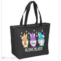 Cute Easter Day Gnome Love Lunch Lady  Matching Tote Bag thumb 2