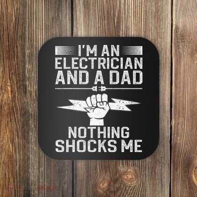 Cool Electrician Design For Dad Professional Electrician Coaster