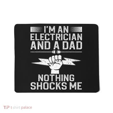 Cool Electrician Design For Dad Professional Electrician Mousepad
