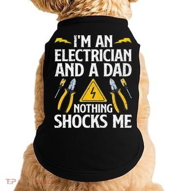 Cool Electrician Design For Dad Professional Electrician Doggie Tank