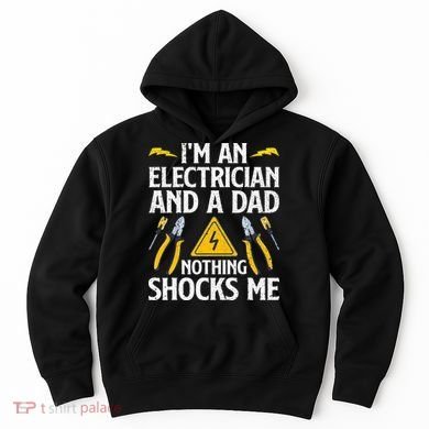 Cool Electrician Design For Dad Professional Electrician Hoodie