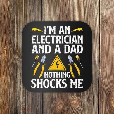 Cool Electrician Design For Dad Professional Electrician Coaster
