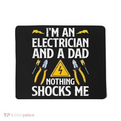 Cool Electrician Design For Dad Professional Electrician Mousepad