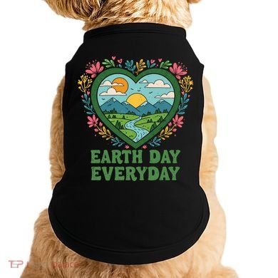 Cute Earth Day Everyday Retro Vintage Cute Gift Doggie Tank