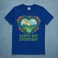 Cute Earth Day Everyday Retro Vintage Cute Gift T-Shirt thumb 5