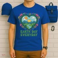 Cute Earth Day Everyday Retro Vintage Cute Gift T-Shirt thumb 6