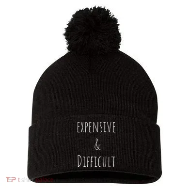 Cute Expensive & Difficult Pom Pom 12in Knit Beanie