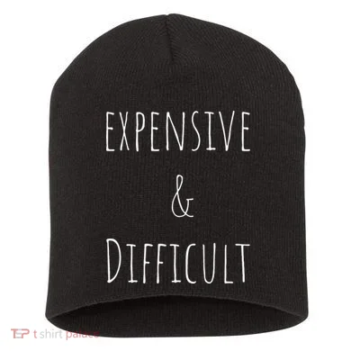 Cute Expensive & Difficult Short Acrylic Beanie