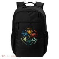 Celebrate Earth Day Save Rescue Recycle Plant Clean Care Backpack thumb 0
