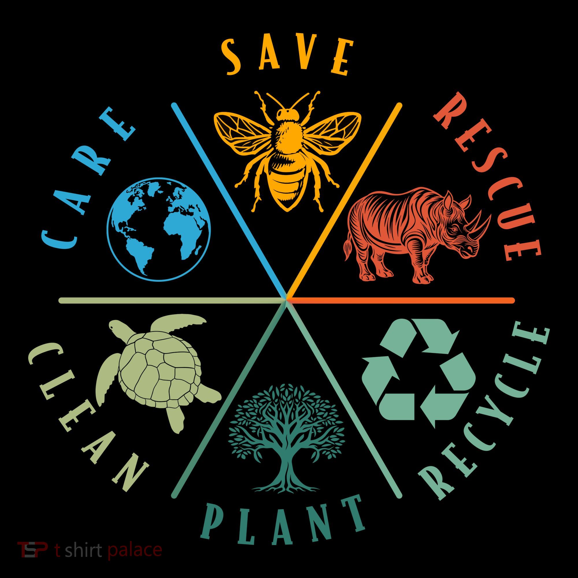 Celebrate Earth Day Save Rescue Recycle Plant Clean Care Coffee Mug
