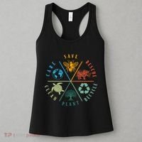 Celebrate Earth Day Save Rescue Recycle Plant Clean Care Women's Tank Top thumb 3