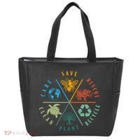 Celebrate Earth Day Save Rescue Recycle Plant Clean Care Tote Bag thumb 0