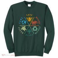 Celebrate Earth Day Save Rescue Recycle Plant Clean Care Sweatshirt thumb 0