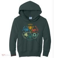 Celebrate Earth Day Save Rescue Recycle Plant Clean Care Kids Hoodie thumb 0