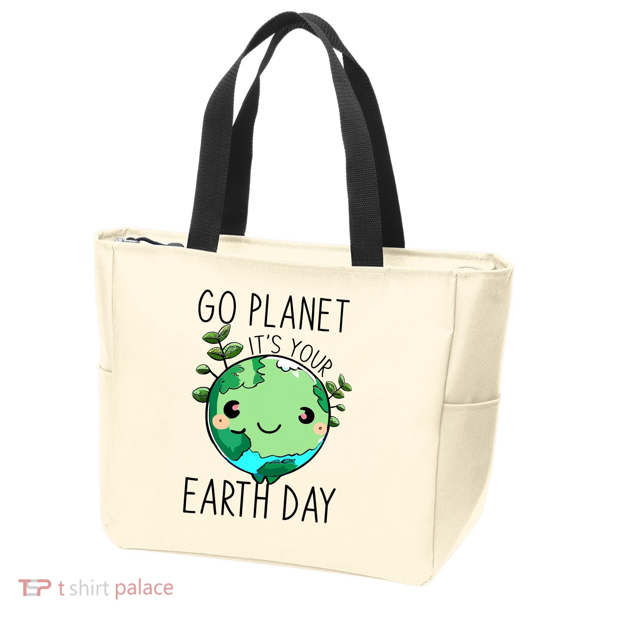 Cute Earth Day Go Planet Earth Day Tote Bag