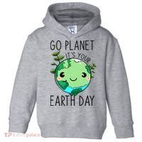 Cute Earth Day Go Planet Earth Day Toddler Hoodie thumb 0