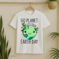 Cute Earth Day Go Planet Earth Day T-Shirt thumb 2