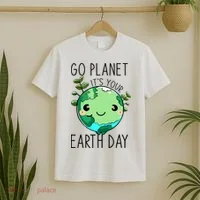 Cute Earth Day Go Planet Earth Day T-Shirt thumb 2
