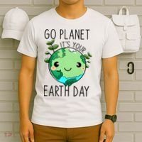 Cute Earth Day Go Planet Earth Day T-Shirt thumb 6