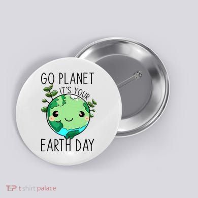 Cute Earth Day Go Planet Earth Day Button