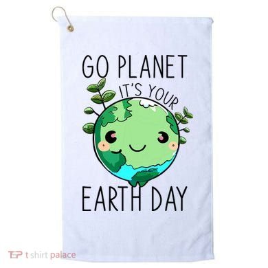 Cute Earth Day Go Planet Earth Day Golf Towel
