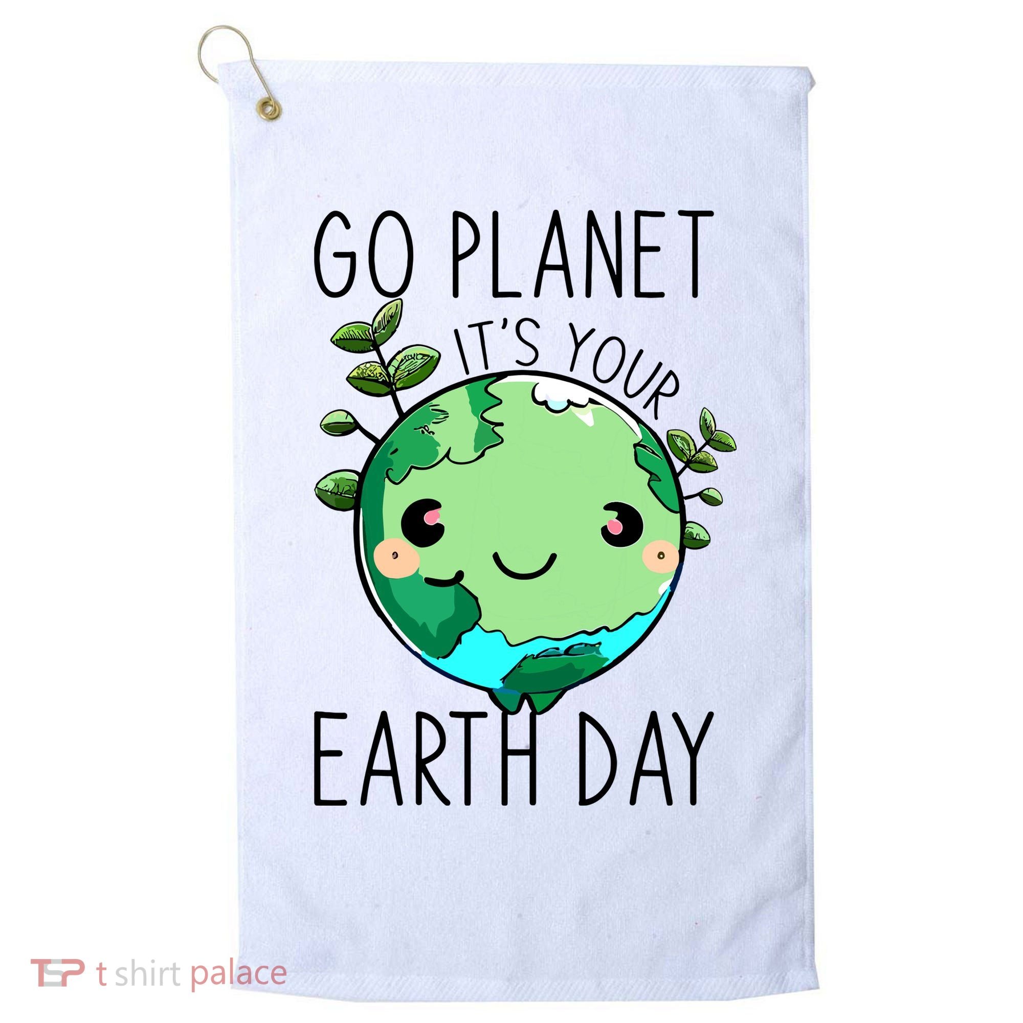 Cute Earth Day Go Planet Earth Day Golf Towel