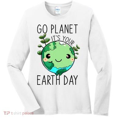 Cute Earth Day Go Planet Earth Day Women's Long Sleeve Shirt
