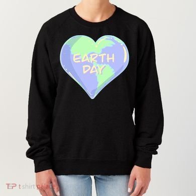 Cute Earth Day World Heart Women's Sweatshirt