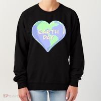 Cute Earth Day World Heart Women's Sweatshirt thumb 0