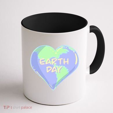 Cute Earth Day World Heart Coffee Mug back