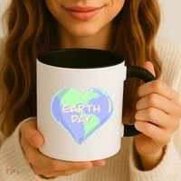 Cute Earth Day World Heart Coffee Mug thumb 3