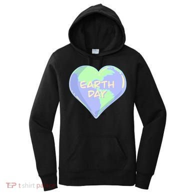 Cute Earth Day World Heart Women's Hoodie