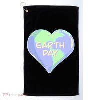Cute Earth Day World Heart Golf Towel thumb 0