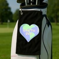 Cute Earth Day World Heart Golf Towel thumb 2