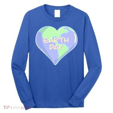 Cute Earth Day World Heart Long Sleeve Shirt