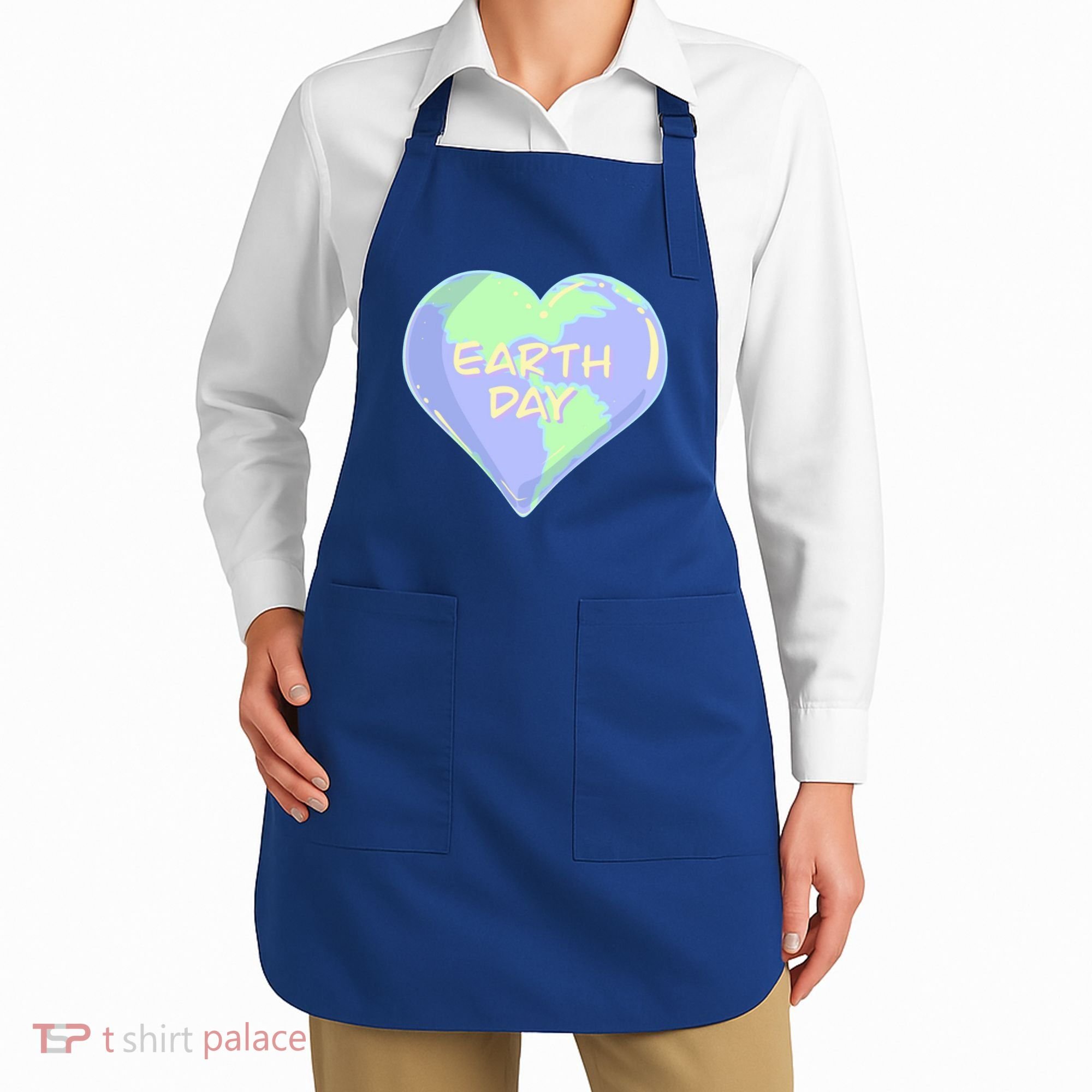 Cute Earth Day World Heart Apron