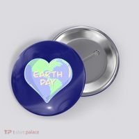 Cute Earth Day World Heart Button thumb 0