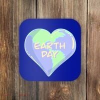 Cute Earth Day World Heart Coaster thumb 0