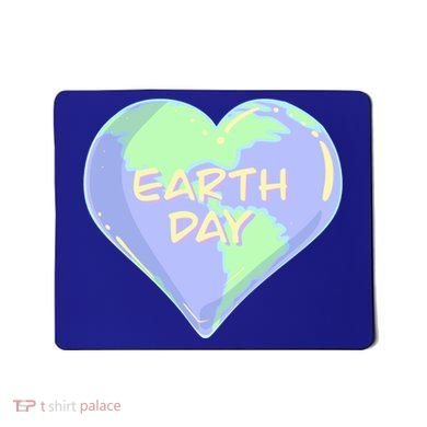 Cute Earth Day World Heart Mousepad