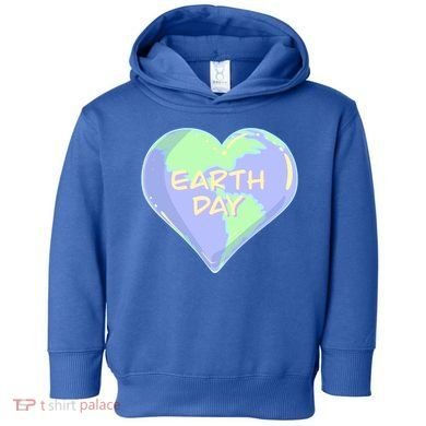 Cute Earth Day World Heart Toddler Hoodie