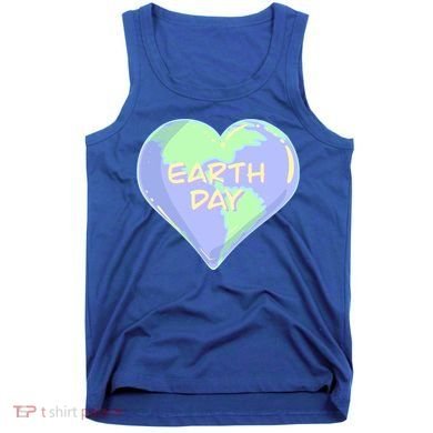 Cute Earth Day World Heart Tank Top