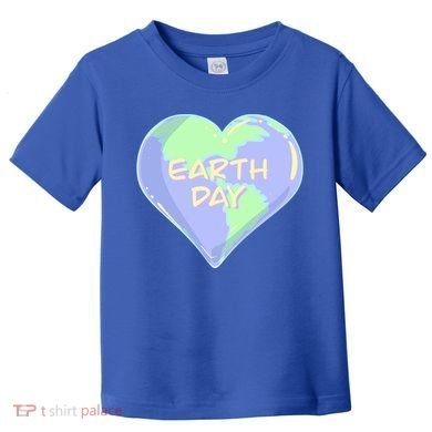 Cute Earth Day World Heart Toddler T-Shirt